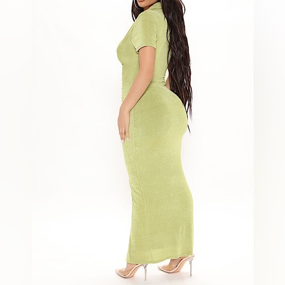 💚👗 Slinky Button-up Shirt Maxi Dress Sz XL👗💚 - Picture 5 of 9